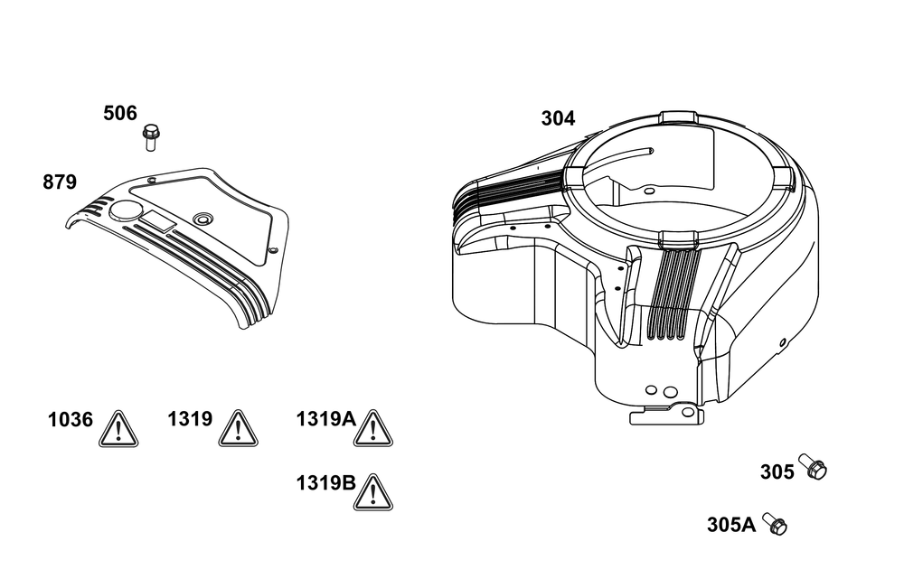 Blower Housing Group Diagram and Parts List for 389575-0003-E1 200000 - 399999 Briggs and Stratton Engine